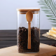 Glass Jar with Wooden Lid and Spoon Medium